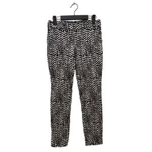 St. John Black and White Patterned Dress Pants